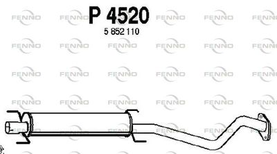 P4520 FENNO Средний глушитель выхлопных газов