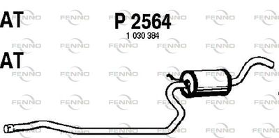 P2564 FENNO Средний глушитель выхлопных газов