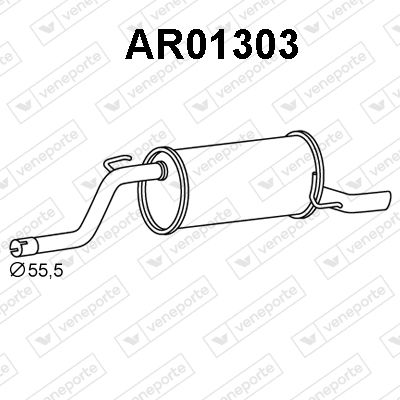 AR01303 VENEPORTE Глушитель выхлопных газов конечный