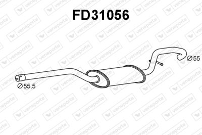 FD31056 VENEPORTE Средний глушитель выхлопных газов