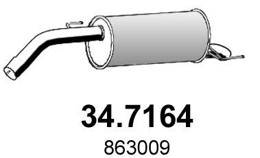 347164 ASSO Глушитель выхлопных газов конечный