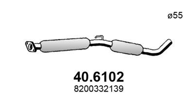 406102 ASSO Средний глушитель выхлопных газов