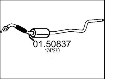 0150837 MTS Средний глушитель выхлопных газов