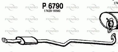 P6790 FENNO Средний глушитель выхлопных газов