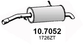 107052 ASSO Глушитель выхлопных газов конечный