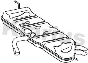 220897 KLARIUS Глушитель выхлопных газов конечный