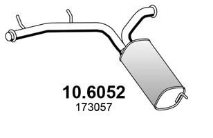 106052 ASSO Средний глушитель выхлопных газов