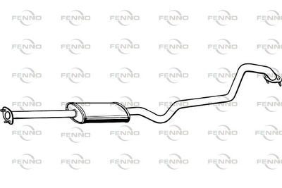P4251 FENNO Средний глушитель выхлопных газов
