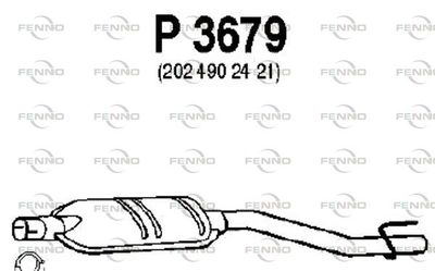 P3679 FENNO Средний глушитель выхлопных газов