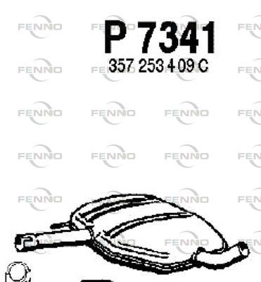 P7341 FENNO Средний глушитель выхлопных газов
