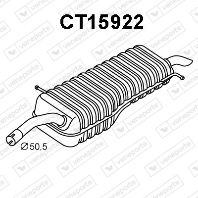 CT15922 VENEPORTE Глушитель выхлопных газов конечный