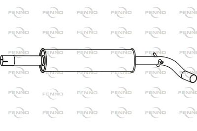 P55027 FENNO Средний глушитель выхлопных газов