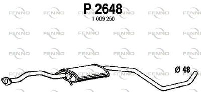 P2648 FENNO Средний глушитель выхлопных газов