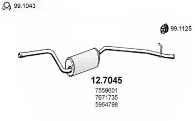 127045 ASSO Глушитель выхлопных газов конечный
