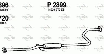 P2899 FENNO Средний глушитель выхлопных газов