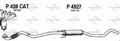 P4527 FENNO Средний глушитель выхлопных газов