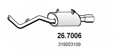 267006 ASSO Глушитель выхлопных газов конечный
