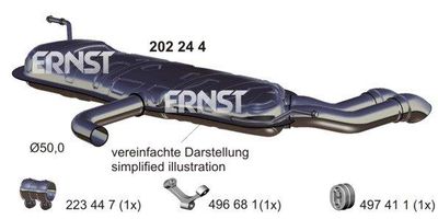 202244 ERNST Глушитель выхлопных газов конечный
