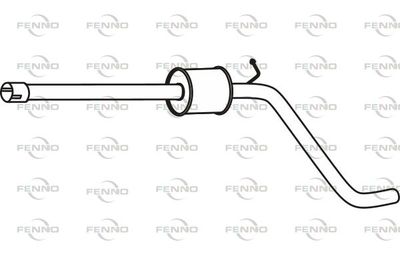 P55012 FENNO Средний глушитель выхлопных газов