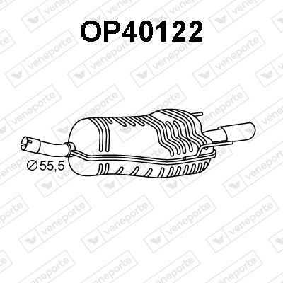 OP40122 VENEPORTE Глушитель выхлопных газов конечный