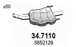 347110 ASSO Глушитель выхлопных газов конечный