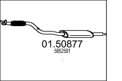 0150877 MTS Средний глушитель выхлопных газов