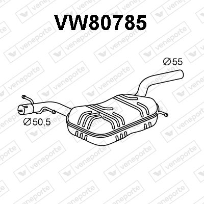 VW80785 VENEPORTE Предглушитель выхлопных газов