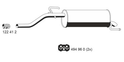 012164 ERNST Глушитель выхлопных газов конечный