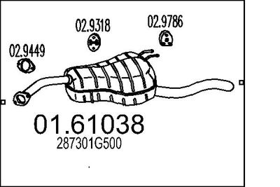 0161038 MTS Глушитель выхлопных газов конечный