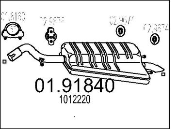 0191840 MTS Глушитель выхлопных газов конечный