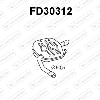 FD30312 VENEPORTE Глушитель выхлопных газов конечный