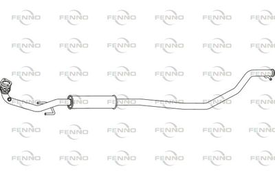 P3166 FENNO Средний глушитель выхлопных газов