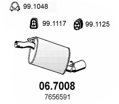 067008 ASSO Глушитель выхлопных газов конечный