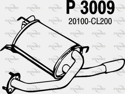 P3009 FENNO Глушитель выхлопных газов конечный