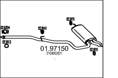 0197150 MTS Глушитель выхлопных газов конечный