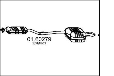 0160279 MTS Глушитель выхлопных газов конечный