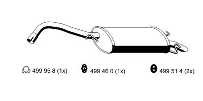 342070 ERNST Глушитель выхлопных газов конечный
