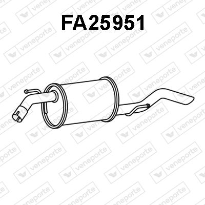 FA25951 VENEPORTE Глушитель выхлопных газов конечный