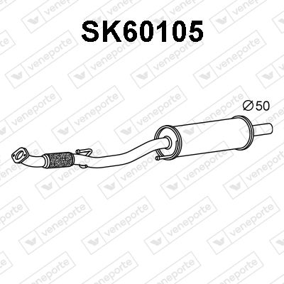 SK60105 VENEPORTE Предглушитель выхлопных газов