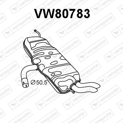 VW80783 VENEPORTE Глушитель выхлопных газов конечный