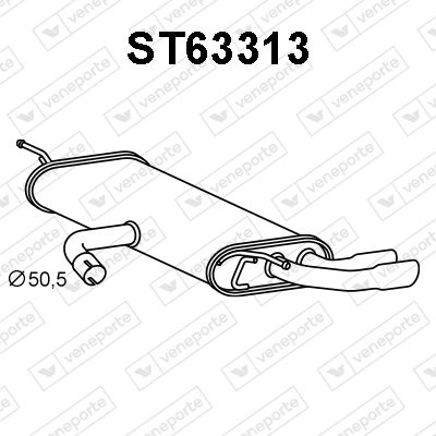 ST63313 VENEPORTE Глушитель выхлопных газов конечный