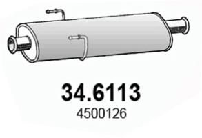 346113 ASSO Средний глушитель выхлопных газов