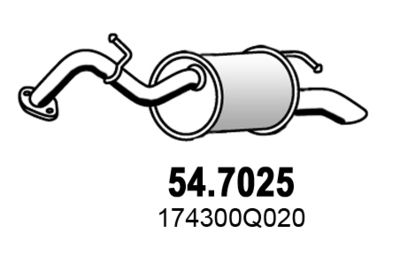547025 ASSO Глушитель выхлопных газов конечный