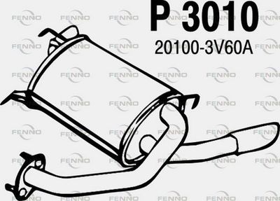 P3010 FENNO Глушитель выхлопных газов конечный