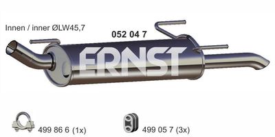 052047 ERNST Глушитель выхлопных газов конечный