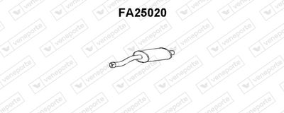 FA25020 VENEPORTE Средний глушитель выхлопных газов