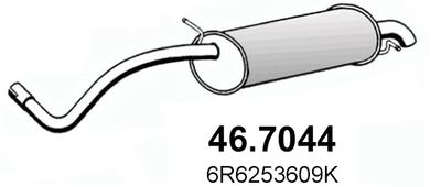 467044 ASSO Глушитель выхлопных газов конечный
