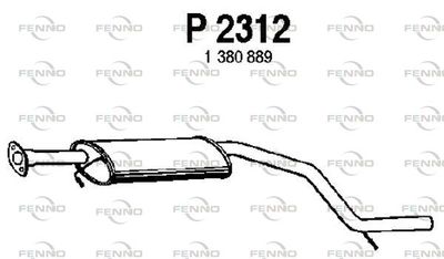 P2312 FENNO Средний глушитель выхлопных газов