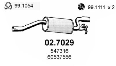 027029 ASSO Глушитель выхлопных газов конечный