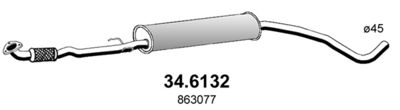346132 ASSO Средний глушитель выхлопных газов